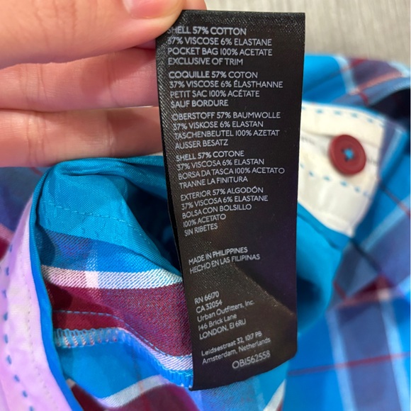 SOLD- Anthropologie Size 8 Pants The Essentials Slim Kick Flare Jeans Red Blue - Picture 15 of 16